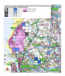 Control footprint & densities 2014 Lancs & Merseyside